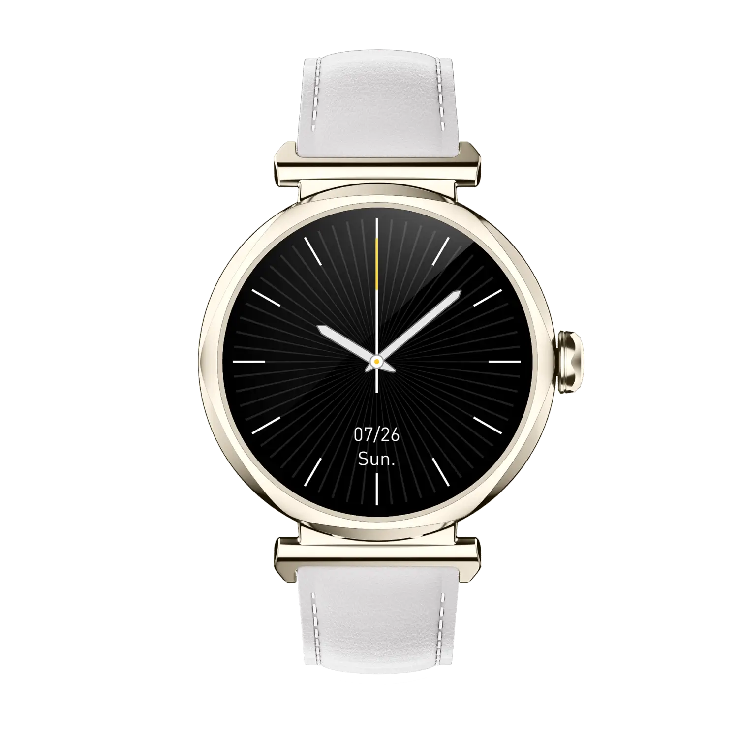 Runmefit GRACE Smart Watch for Women with elegant design and 1.27-inch display on a white strap.